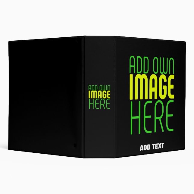 MODERN EDITABLE SIMPLE BLACK IMAGE TEXT TEMPLATE BINDER (Background)