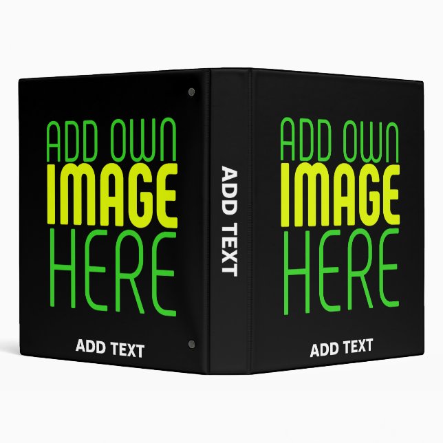 MODERN EDITABLE SIMPLE BLACK IMAGE TEXT TEMPLATE BINDER (Background)