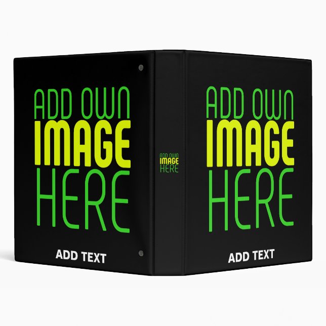 MODERN EDITABLE SIMPLE BLACK IMAGE TEXT TEMPLATE BINDER (Background)