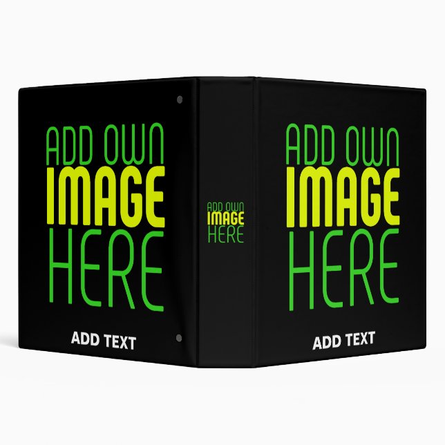 MODERN EDITABLE SIMPLE BLACK IMAGE TEXT TEMPLATE BINDER (Background)