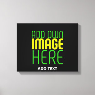 MODERN EDITABLE SIMPLE BLACK IMAGE TEXT TEMPLATE CANVAS PRINT