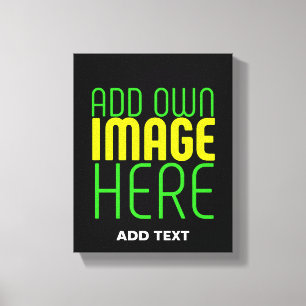 MODERN EDITABLE SIMPLE BLACK IMAGE TEXT TEMPLATE CANVAS PRINT