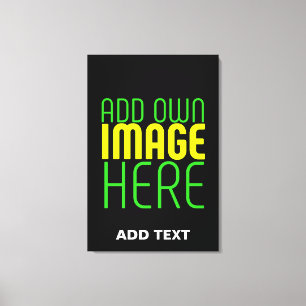 MODERN EDITABLE SIMPLE BLACK IMAGE TEXT TEMPLATE CANVAS PRINT