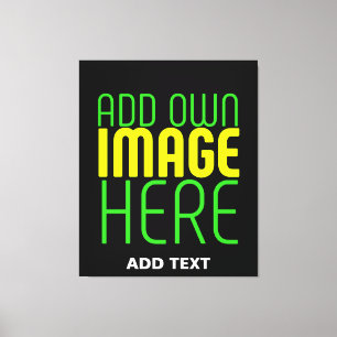 MODERN EDITABLE SIMPLE BLACK IMAGE TEXT TEMPLATE CANVAS PRINT
