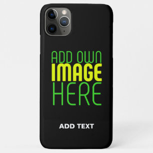 MODERN EDITABLE SIMPLE BLACK IMAGE TEXT TEMPLATE iPhone 11 PRO MAX CASE