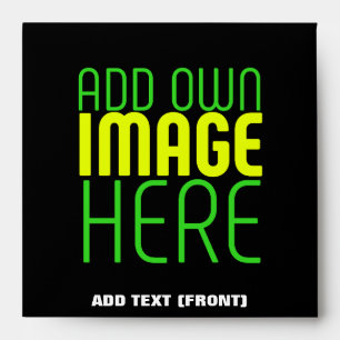 MODERN EDITABLE SIMPLE BLACK IMAGE TEXT TEMPLATE ENVELOPE