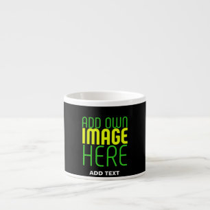 MODERN EDITABLE SIMPLE BLACK IMAGE TEXT TEMPLATE ESPRESSO CUP