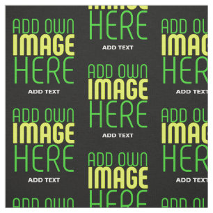 MODERN EDITABLE SIMPLE BLACK IMAGE TEXT TEMPLATE FABRIC