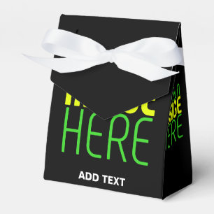 MODERN EDITABLE SIMPLE BLACK IMAGE TEXT TEMPLATE FAVOR BOX