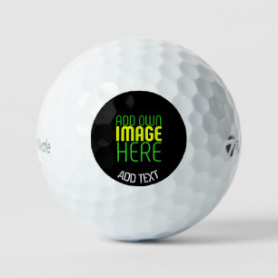MODERN EDITABLE SIMPLE BLACK IMAGE TEXT TEMPLATE GOLF BALLS