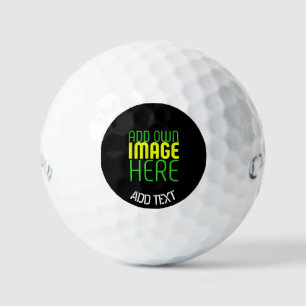 MODERN EDITABLE SIMPLE BLACK IMAGE TEXT TEMPLATE GOLF BALLS