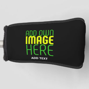 MODERN EDITABLE SIMPLE BLACK IMAGE TEXT TEMPLATE GOLF HEAD COVER