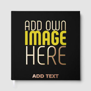 MODERN EDITABLE SIMPLE BLACK IMAGE TEXT TEMPLATE GUEST BOOK