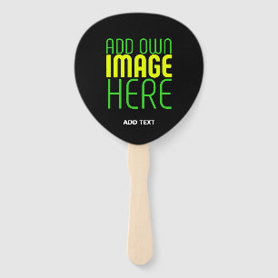 MODERN EDITABLE SIMPLE BLACK IMAGE TEXT TEMPLATE HAND FAN