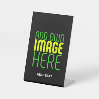 MODERN EDITABLE SIMPLE BLACK IMAGE TEXT TEMPLATE PEDESTAL SIGN