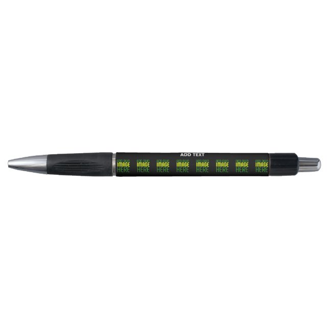 MODERN EDITABLE SIMPLE BLACK IMAGE TEXT TEMPLATE PEN (Front)