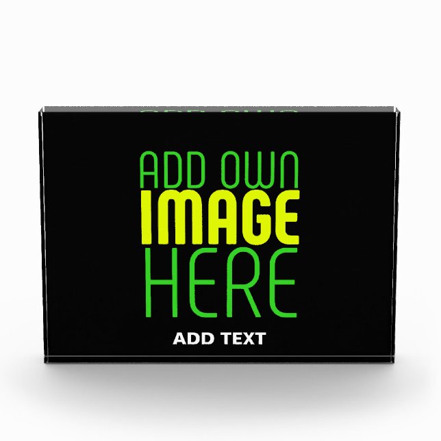 MODERN EDITABLE SIMPLE BLACK IMAGE TEXT TEMPLATE PHOTO BLOCK (Front)