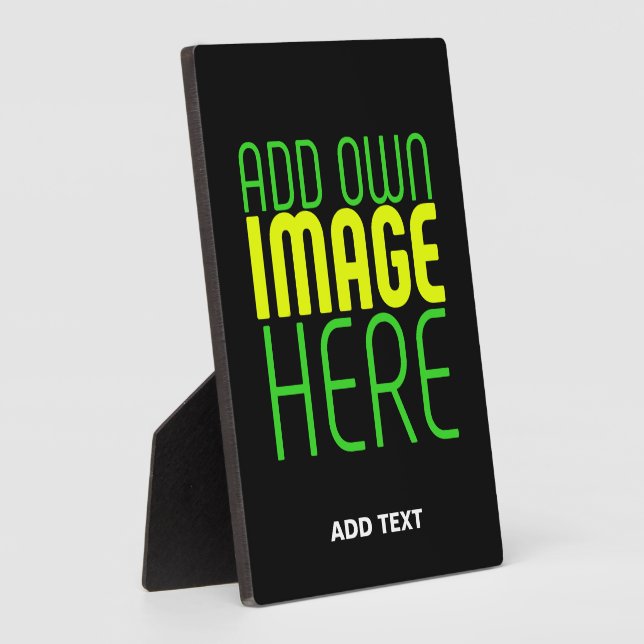 MODERN EDITABLE SIMPLE BLACK IMAGE TEXT TEMPLATE PLAQUE (Side)