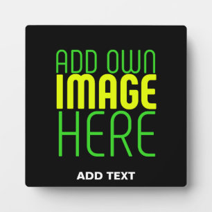 MODERN EDITABLE SIMPLE BLACK IMAGE TEXT TEMPLATE PLAQUE