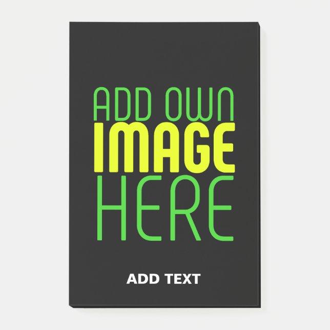 MODERN EDITABLE SIMPLE BLACK IMAGE TEXT TEMPLATE POST-IT NOTES (Front)