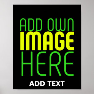 MODERN EDITABLE SIMPLE BLACK IMAGE TEXT TEMPLATE POSTER