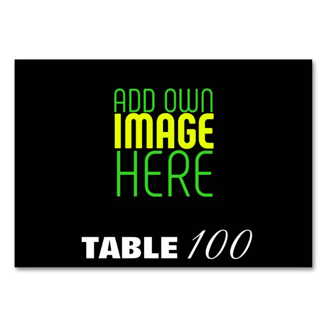 MODERN EDITABLE SIMPLE BLACK IMAGE TEXT TEMPLATE TABLE NUMBER (Front)