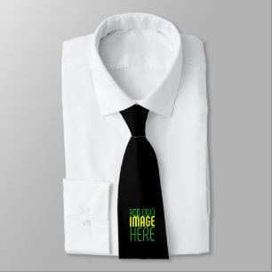 MODERN EDITABLE SIMPLE BLACK IMAGE TEXT TEMPLATE TIE