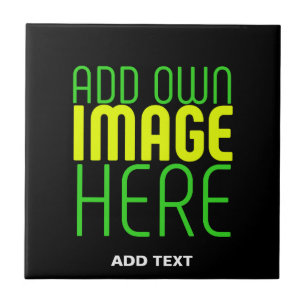 MODERN EDITABLE SIMPLE BLACK IMAGE TEXT TEMPLATE TILE