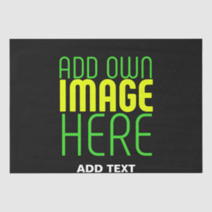 MODERN EDITABLE SIMPLE BLACK IMAGE TEXT TEMPLATE TISSUE PAPER