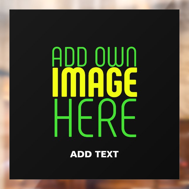 MODERN EDITABLE SIMPLE BLACK IMAGE TEXT TEMPLATE WINDOW CLING (Sheet 2)
