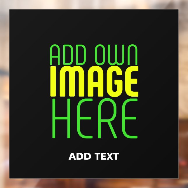 MODERN EDITABLE SIMPLE BLACK IMAGE TEXT TEMPLATE WINDOW CLING (Sheet 2)