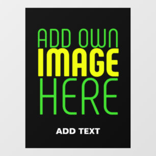 MODERN EDITABLE SIMPLE BLACK IMAGE TEXT TEMPLATE WINDOW CLING