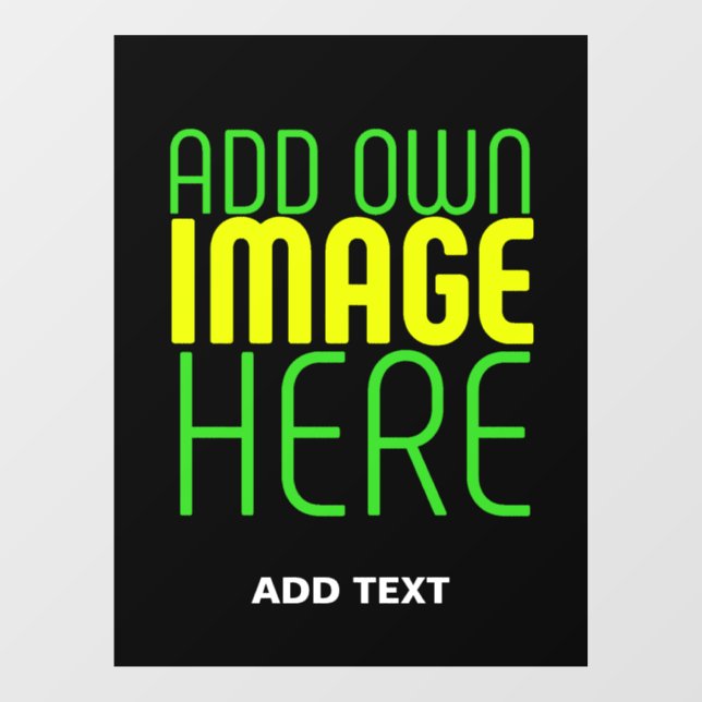MODERN EDITABLE SIMPLE BLACK IMAGE TEXT TEMPLATE WINDOW CLING (Sheet)
