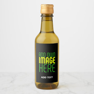 MODERN EDITABLE SIMPLE BLACK IMAGE TEXT TEMPLATE WINE LABEL