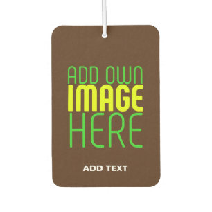 MODERN EDITABLE SIMPLE BROWN IMAGE TEXT TEMPLATE AIR FRESHENER
