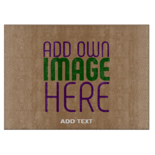 MODERN EDITABLE SIMPLE BROWN IMAGE TEXT TEMPLATE CUTTING BOARD