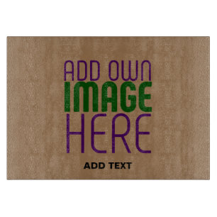 MODERN EDITABLE SIMPLE BROWN IMAGE TEXT TEMPLATE CUTTING BOARD