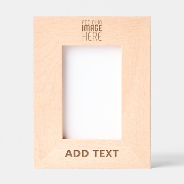 MODERN EDITABLE SIMPLE BROWN IMAGE TEXT TEMPLATE ETCHED FRAMES (Front)
