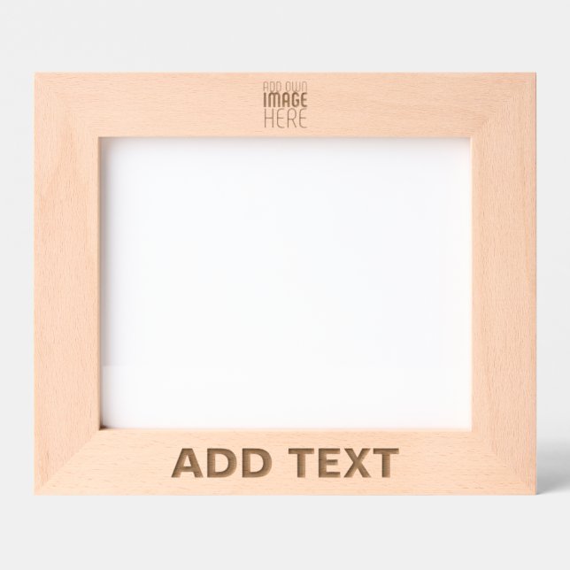 MODERN EDITABLE SIMPLE BROWN IMAGE TEXT TEMPLATE ETCHED FRAMES (Front)