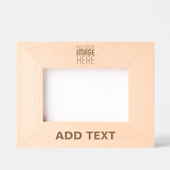 MODERN EDITABLE SIMPLE BROWN IMAGE TEXT TEMPLATE ETCHED FRAMES (Front)
