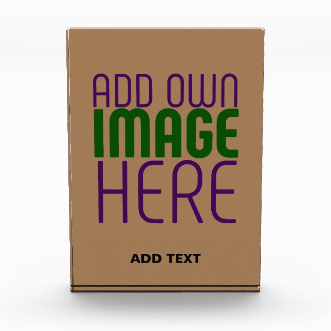 MODERN EDITABLE SIMPLE BROWN IMAGE TEXT TEMPLATE PHOTO BLOCK (Front)