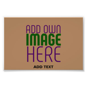 MODERN EDITABLE SIMPLE BROWN IMAGE TEXT TEMPLATE PHOTO PRINT