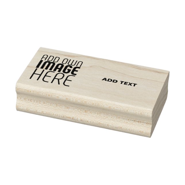 MODERN EDITABLE SIMPLE BROWN IMAGE TEXT TEMPLATE RUBBER STAMP (Stamp)