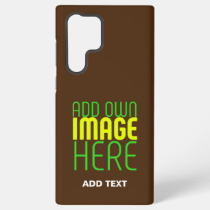 MODERN EDITABLE SIMPLE BROWN IMAGE TEXT TEMPLATE SAMSUNG GALAXY CASE