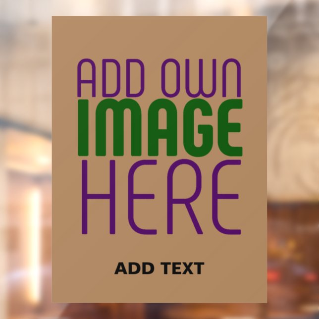 MODERN EDITABLE SIMPLE BROWN IMAGE TEXT TEMPLATE WINDOW CLING (Sheet 2)