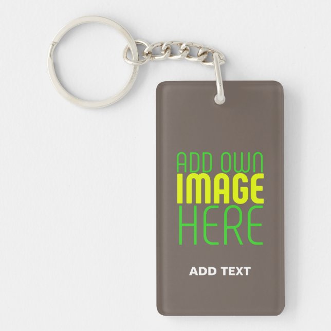 MODERN EDITABLE SIMPLE COFFEE IMAGE TEXT TEMPLATE KEYCHAIN (Front)