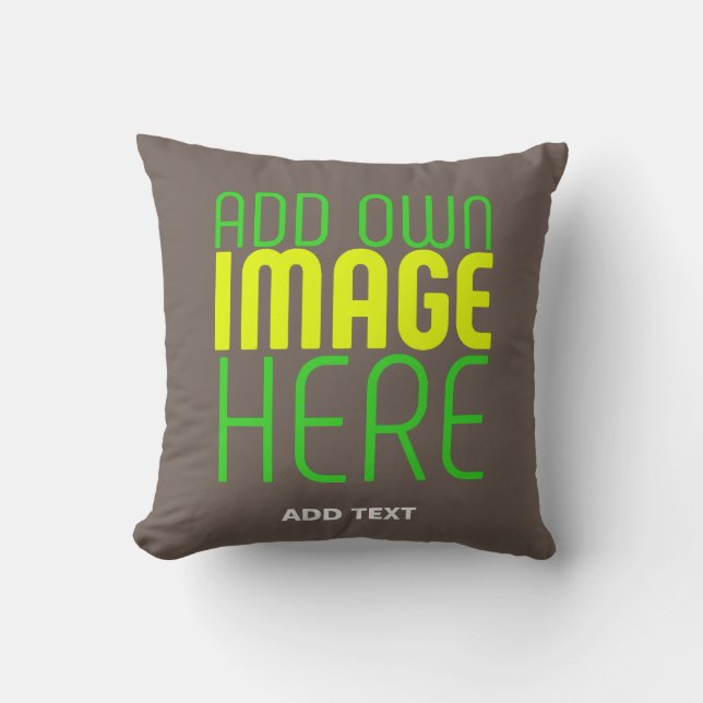 MODERN EDITABLE SIMPLE COFFEE IMAGE TEXT TEMPLATE THROW PILLOW (Front)