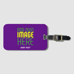 MODERN EDITABLE SIMPLE INDIGO IMAGE TEXT TEMPLATE LUGGAGE TAG