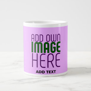 MODERN EDITABLE SIMPLE MAUVE IMAGE TEXT TEMPLATE LARGE COFFEE MUG