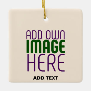 MODERN EDITABLE SIMPLE NATURAL IMAGE TEXT TEMPLATE CERAMIC ORNAMENT